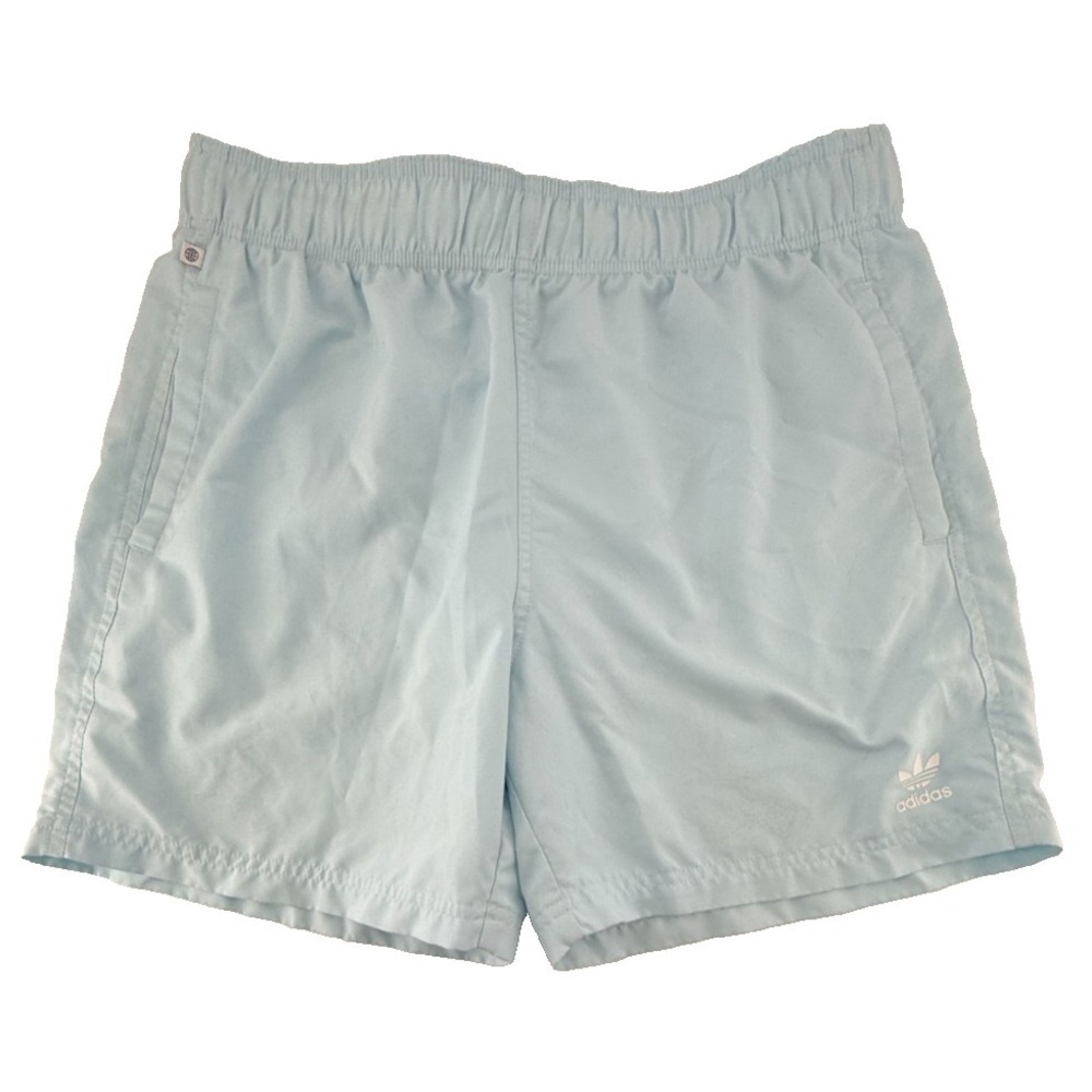 Adidas Originals Shorts Mens Large Blue Trefoil Logo Athletic Casual Lightweight